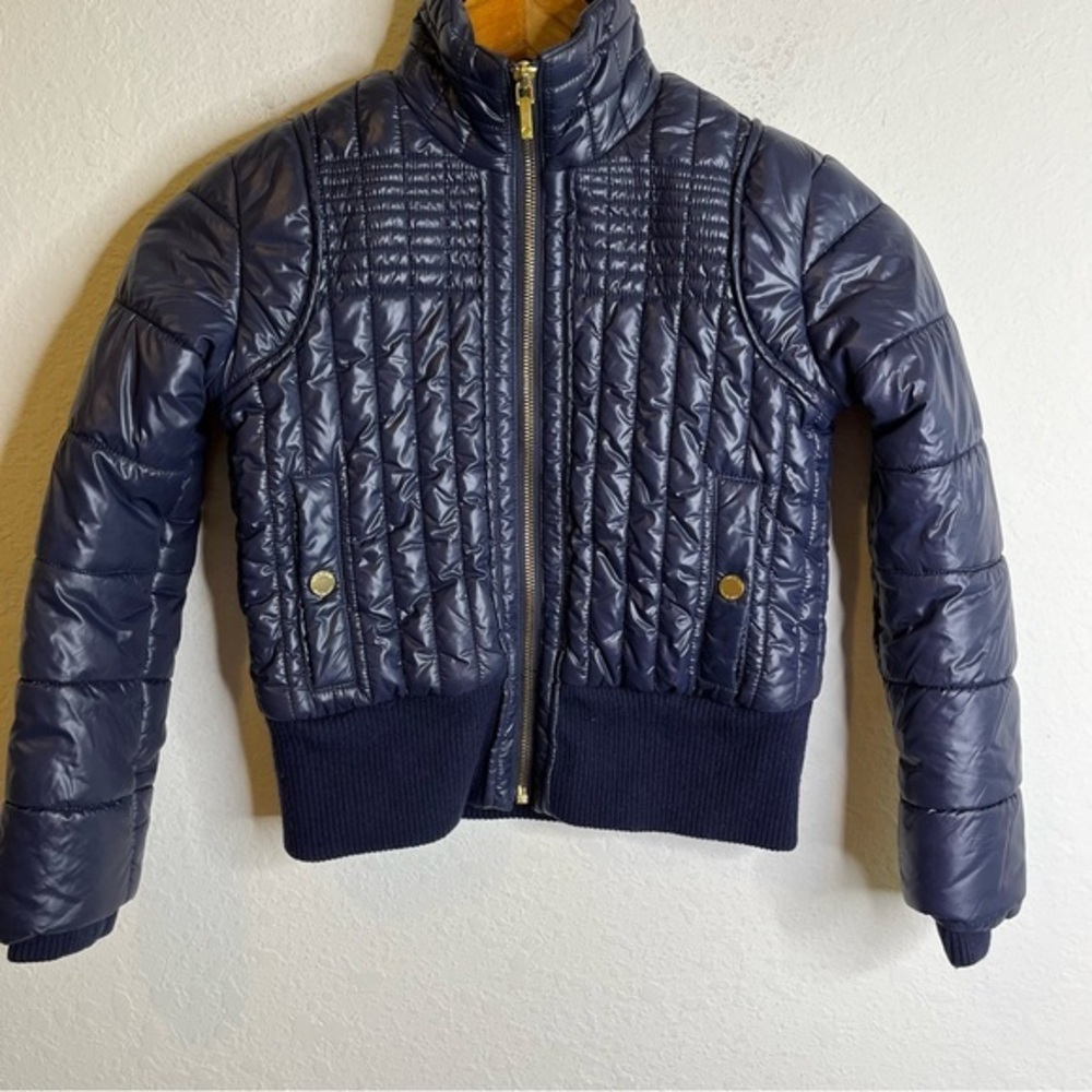 Tory Burch Navy Puffer Jacket Kids Size Large, but fits like a small